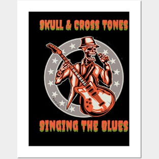 Skull And Cross Tones Band Shirt Pop Art Ave Posters and Art